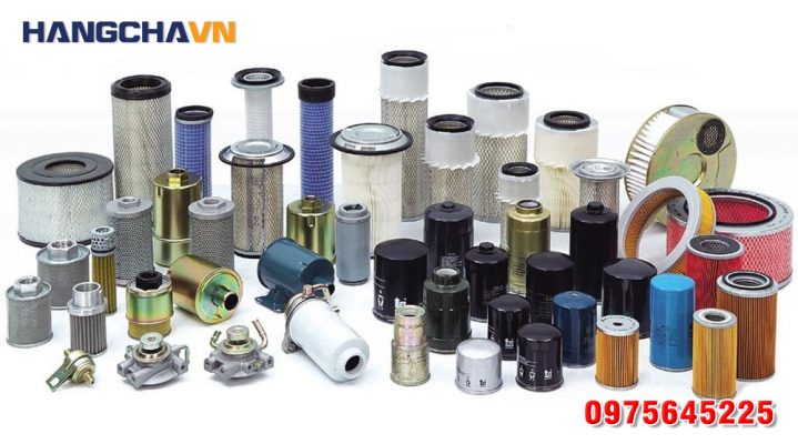 Các loại phụ tùng hệ thống lọc xe nâng do Hangchavn cung cấp: lọc dầu, lọc gió,...