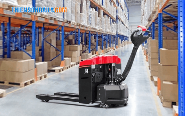 xe nâng điện thấp 1 tấn