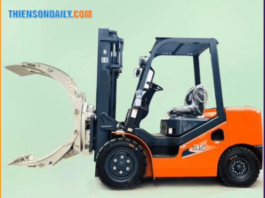 xe nâng kẹp giấy