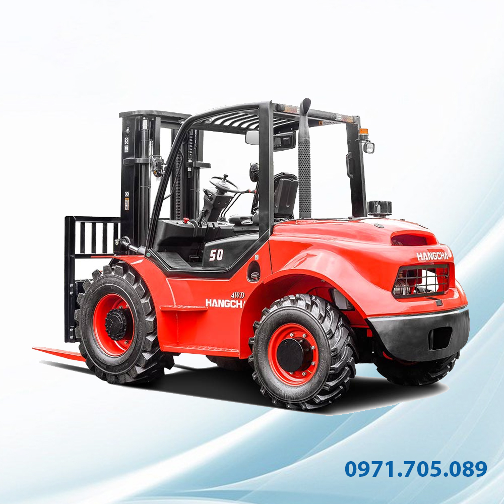 Xe nâng địa hình 5 tấn 2 cầu Hangcha
