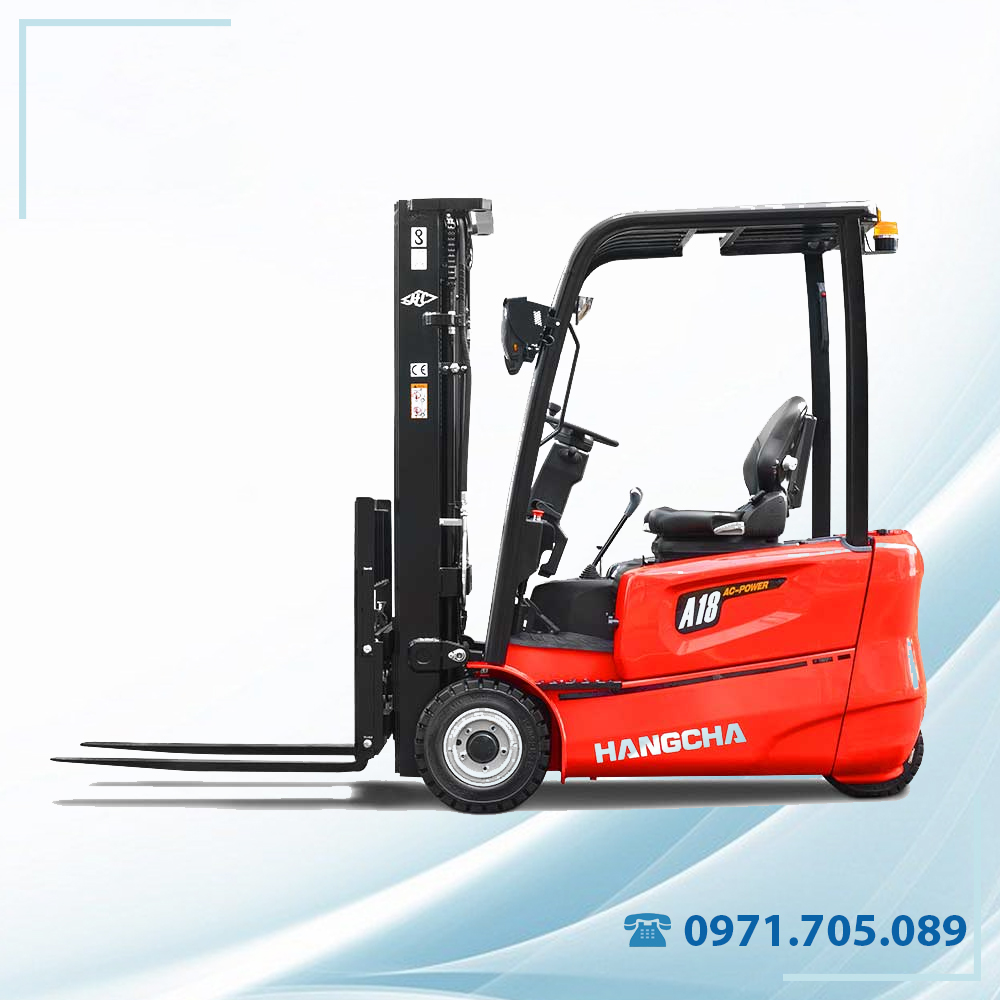 Xe nâng điện 3 bánh 1.8 tấn axit