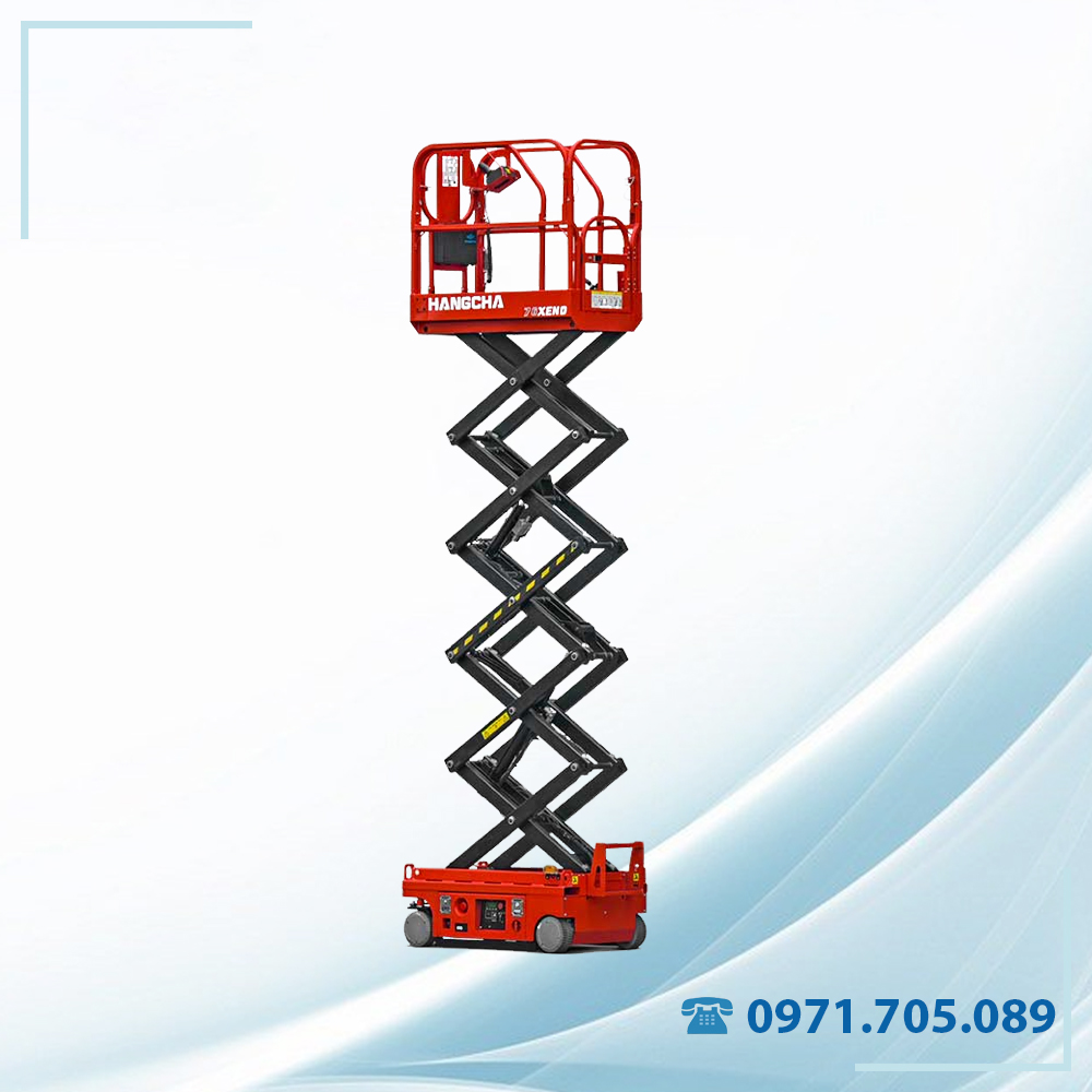 Xe nâng người cắt kéo tự hành mini