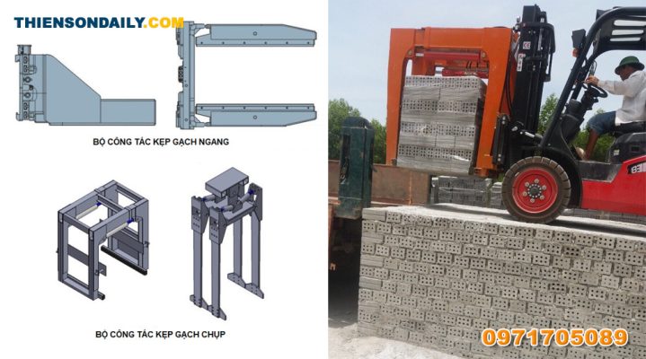 Bộ kẹp gạch xe nâng