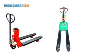 xe nâng tay có cân điện tử