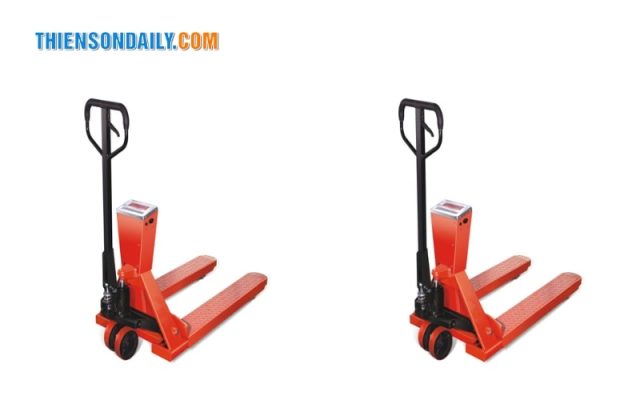 xe nâng tay có cân điện tử